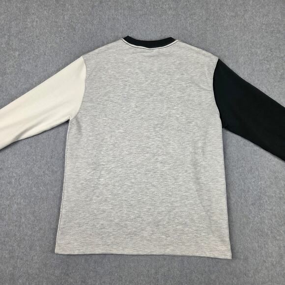 Zara Sweatshirt Mens Size Medium Gray Colorblock Crew Neck - Picture 9 of 13